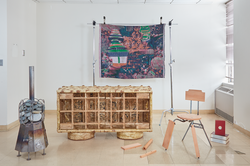 Contemporary furniture objects displayed in a classroom environment representing new approaches to materials, technologies and methods of making