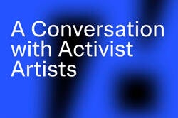 black and blue event poster