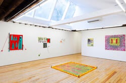 Installation shot of Painting MFA show at Uffner & Liu