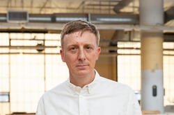Chris Specce in the Furniture Design woodshop