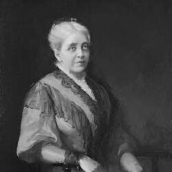Helen Adelia Rowe Metcalf historical black and white photo of painting