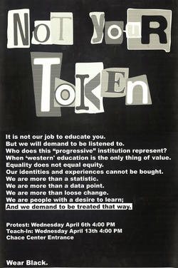 Black poster with custom font title