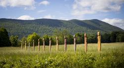 A sculptural installation of twelve cast concrete figures in the mountains of Western Massachusetts.