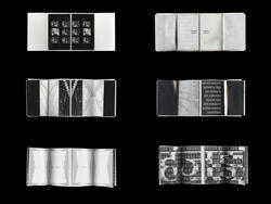 Graphic Design student work by Jyot Thind of their black and white booklet.