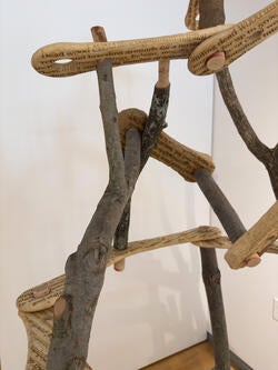 student work by Cody Young displayed in a gallery