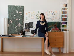Rachel Cope in her studio