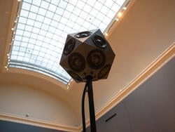 IKO 3D loudspeaker in the RISD Museum's Grand Gallery