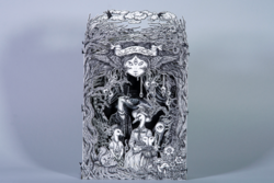 a book with detailed illustration of geese