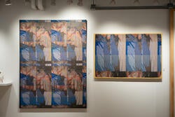 a textile piece hung on a wall