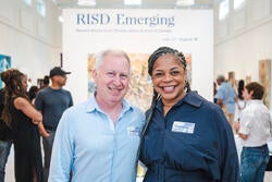 Co-curators Mark Moscone and Crystal Williams at the opening