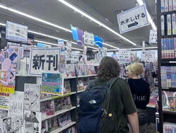 student shop in a japanese art shop