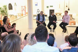 Specce moderates a panel discussion as part of Furnishing Utopia