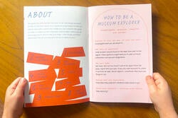 a spread of the museum’s new visitors guide for kids