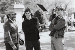 Gus Van Sant on set with Robin Williams and Matt Damon