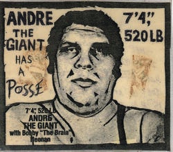 original Andre the Giant stencil by Shepard Fairey