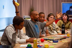 educator Marco McWilliams makes a point