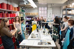 Phipps demos the proper technique for winding a skein