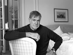 black-and-white portrait of director Gus Van Sant