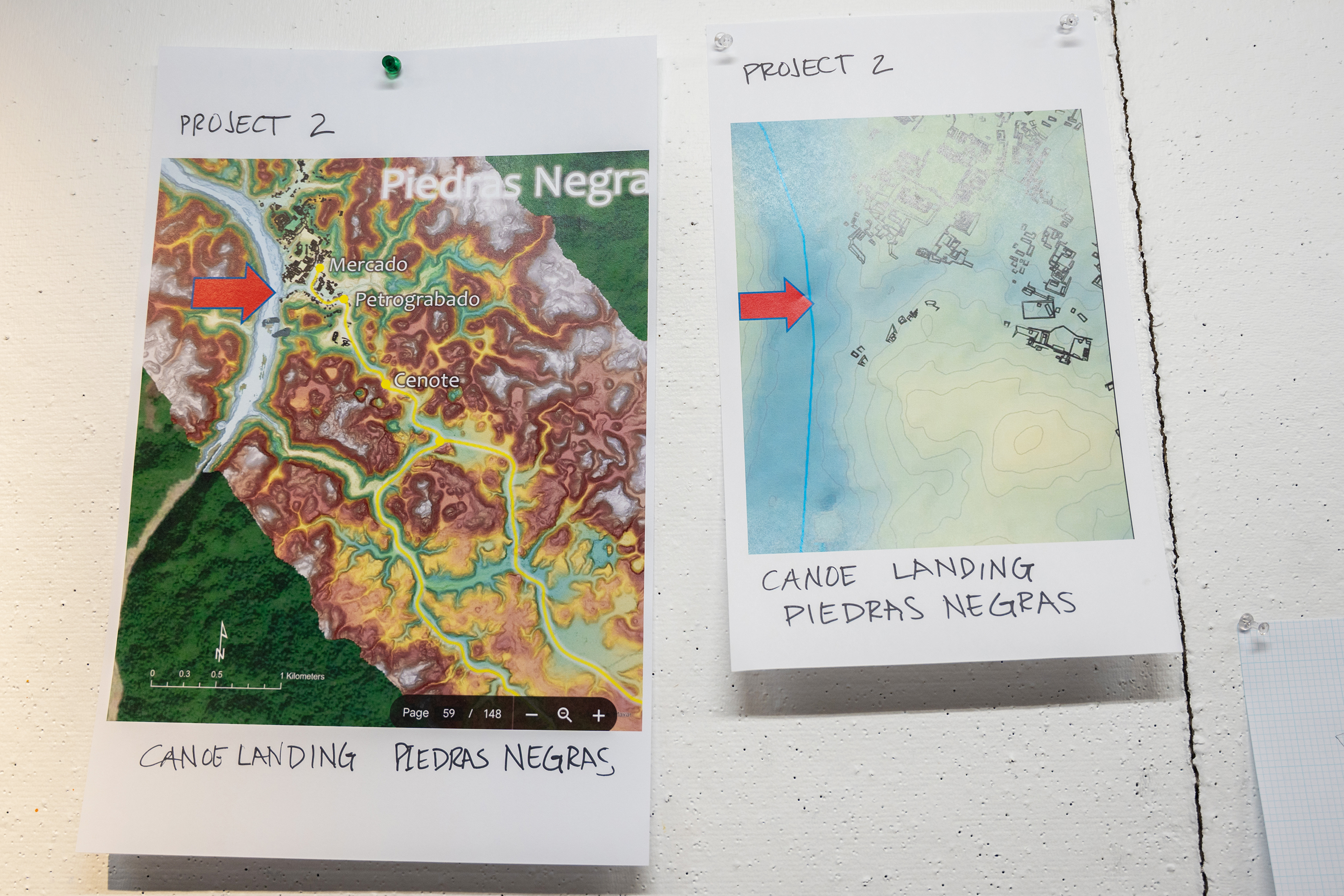 site maps of Piedras Negra excavation sites