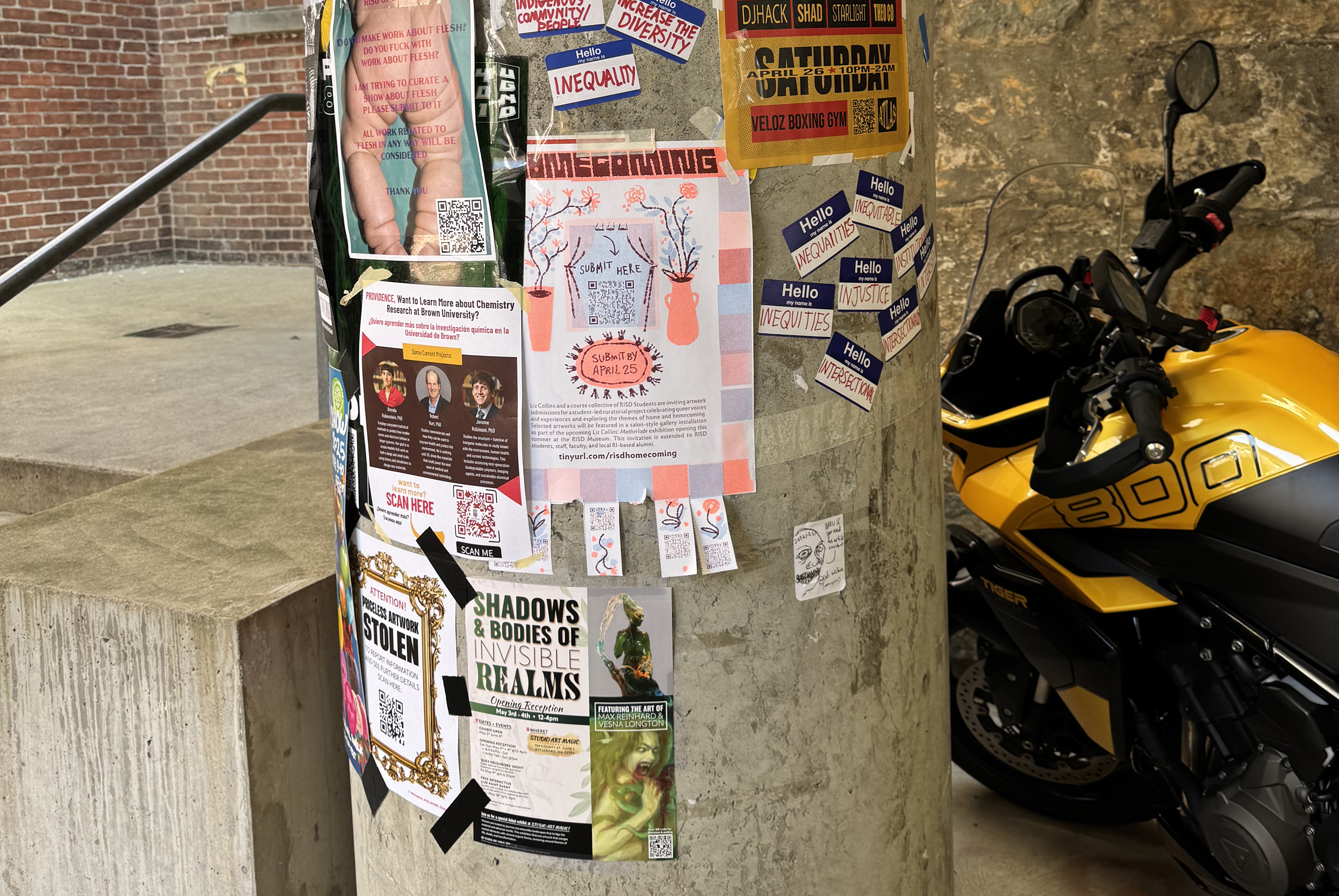 Homecoming flyer posted on campus