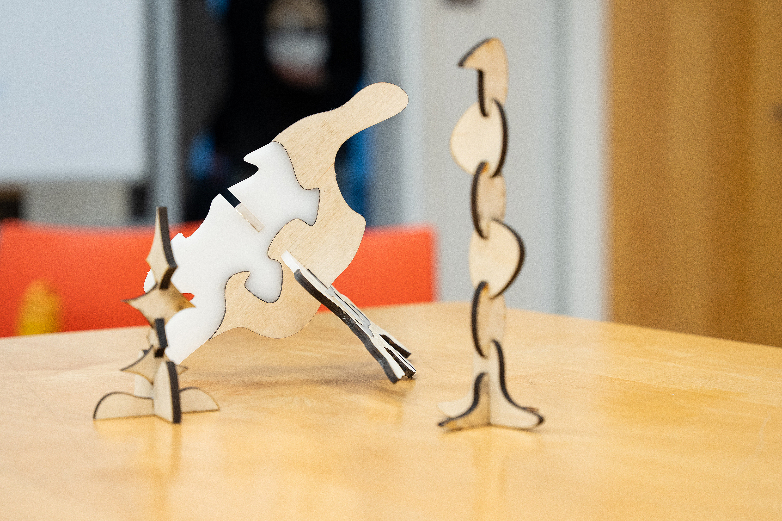 small prototypes of piece inspired by human spine