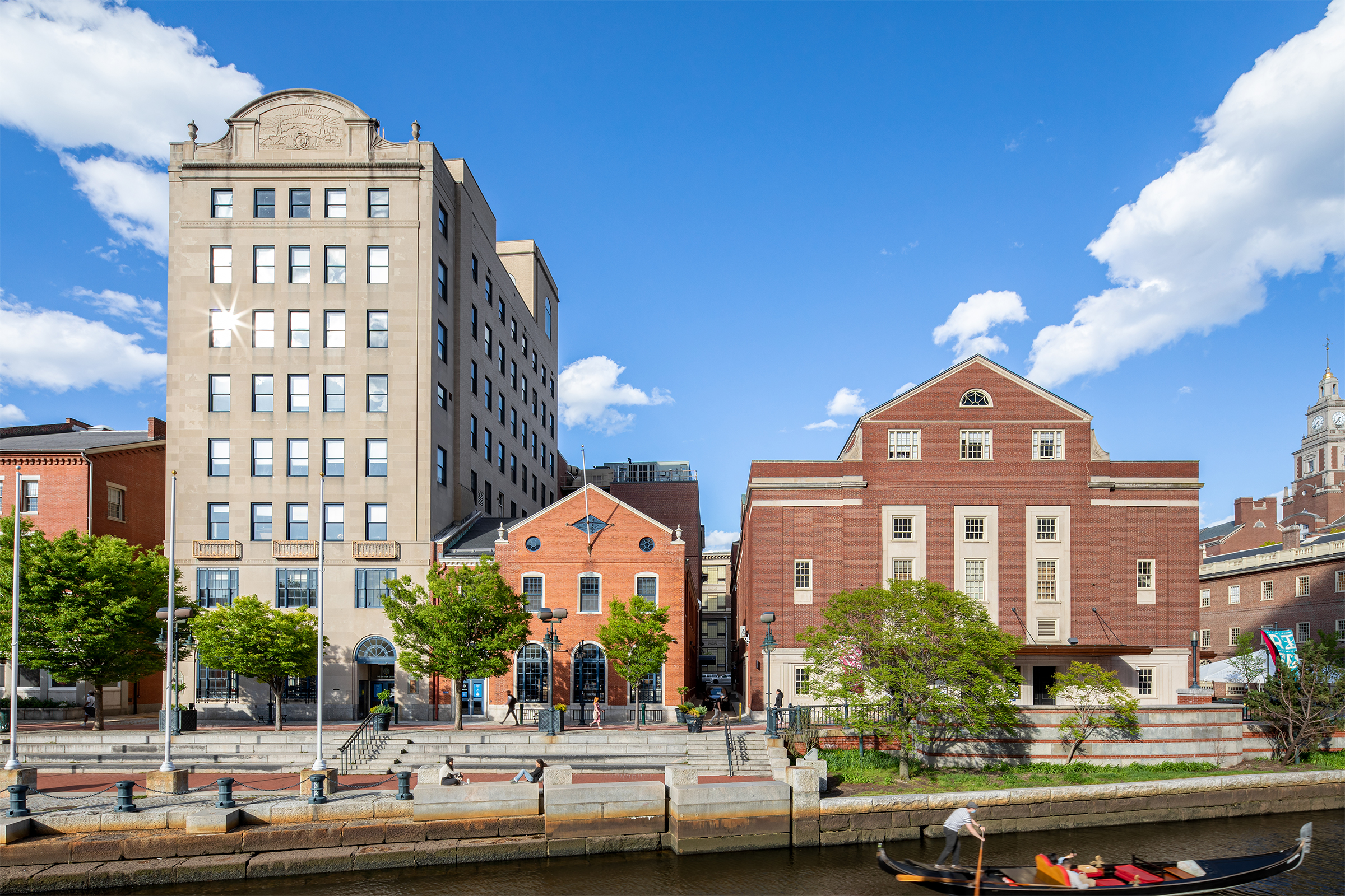 view of risd campus from the river