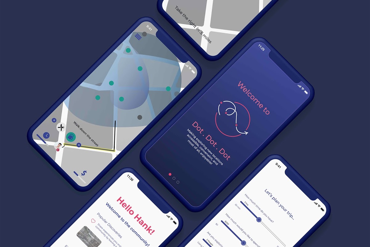 Dot Dot Dot mobile app prototyped by RISD students, including Aishwarya Bagaria 21 ID