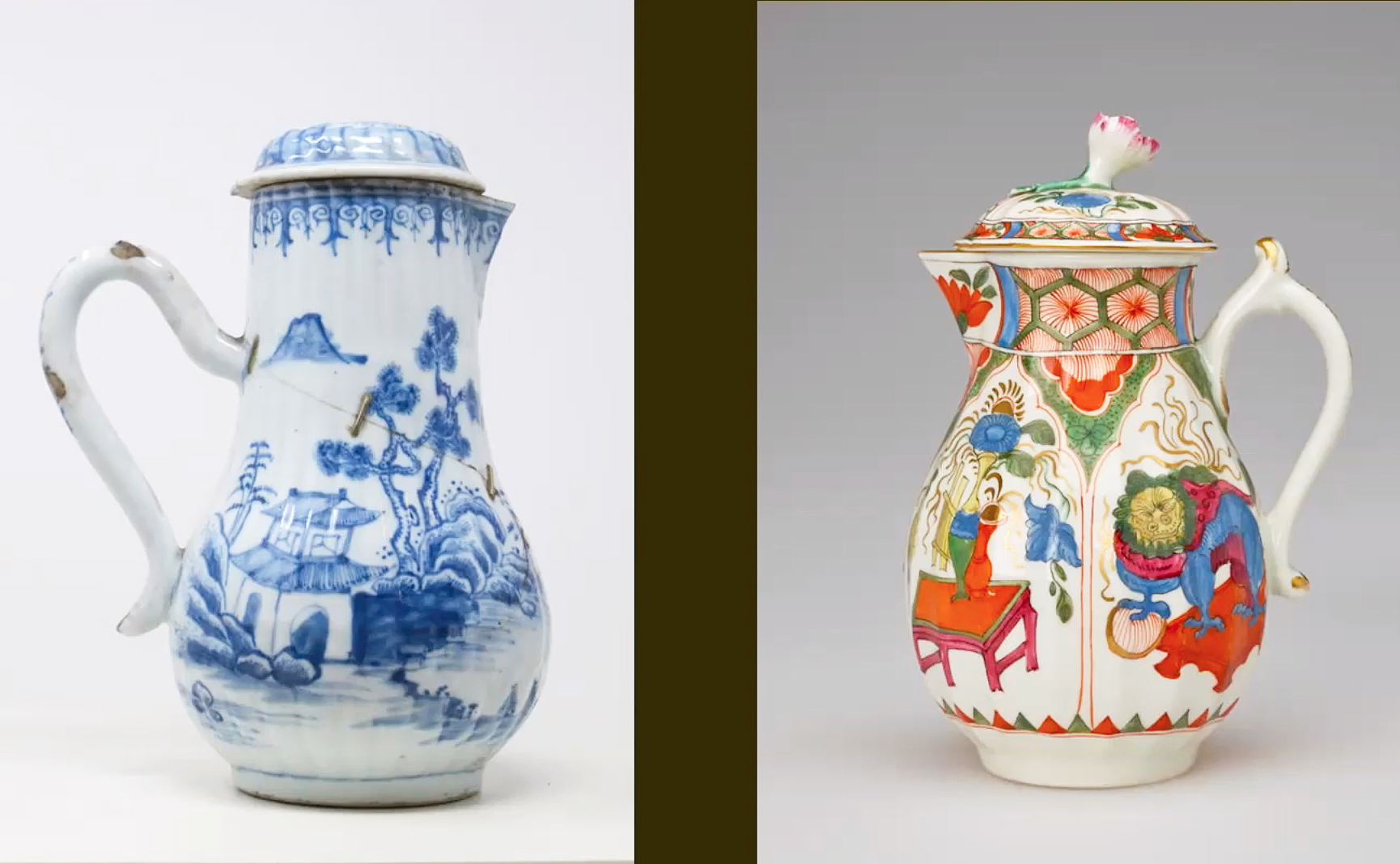 two ceramic vessels from the collection of the RISD Museum