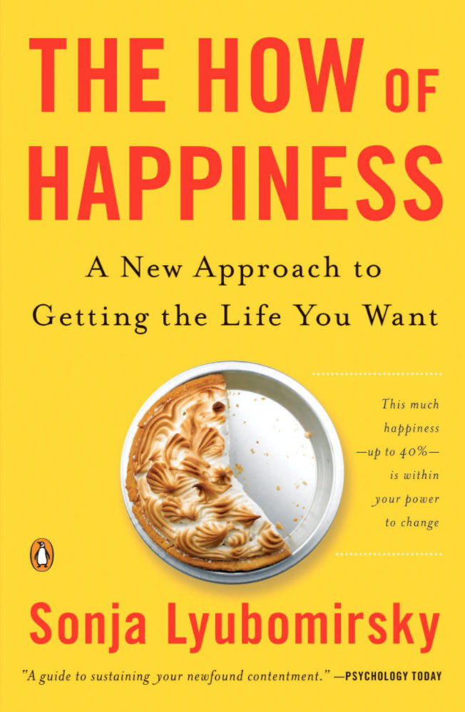 Cover of book, The How of Happiness by positive psychology pioneer, Sonja Lyubomirsky
