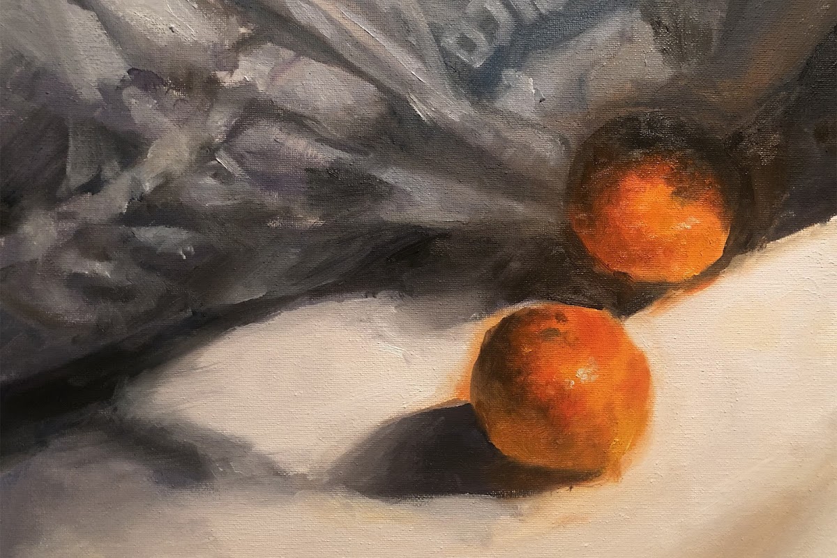 Detail from still life painting by first-year student Suwen Han 24 EFS