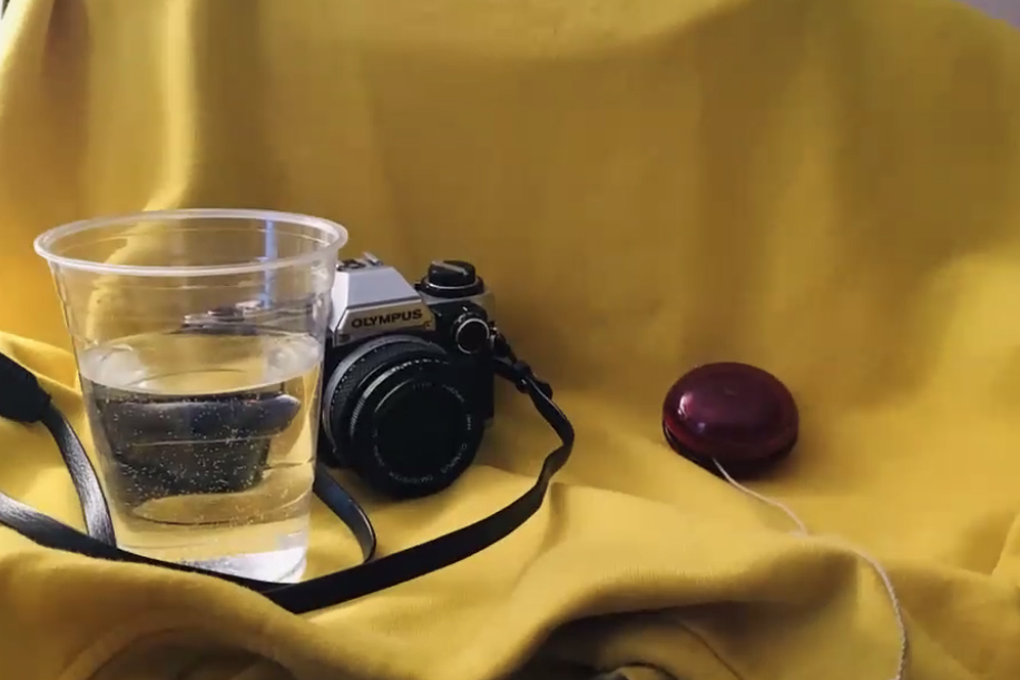 Photograph by junior Christian Scott 22 IL captures distortions seen through glass of water