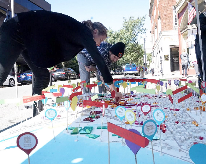 Residents contribute to an interactive map of Fall River, Massachusetts