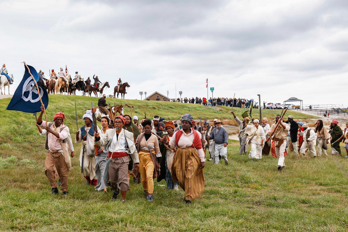Scott worked with reenactors to retrace the path of the largest rebellion of enslaved people in US history.