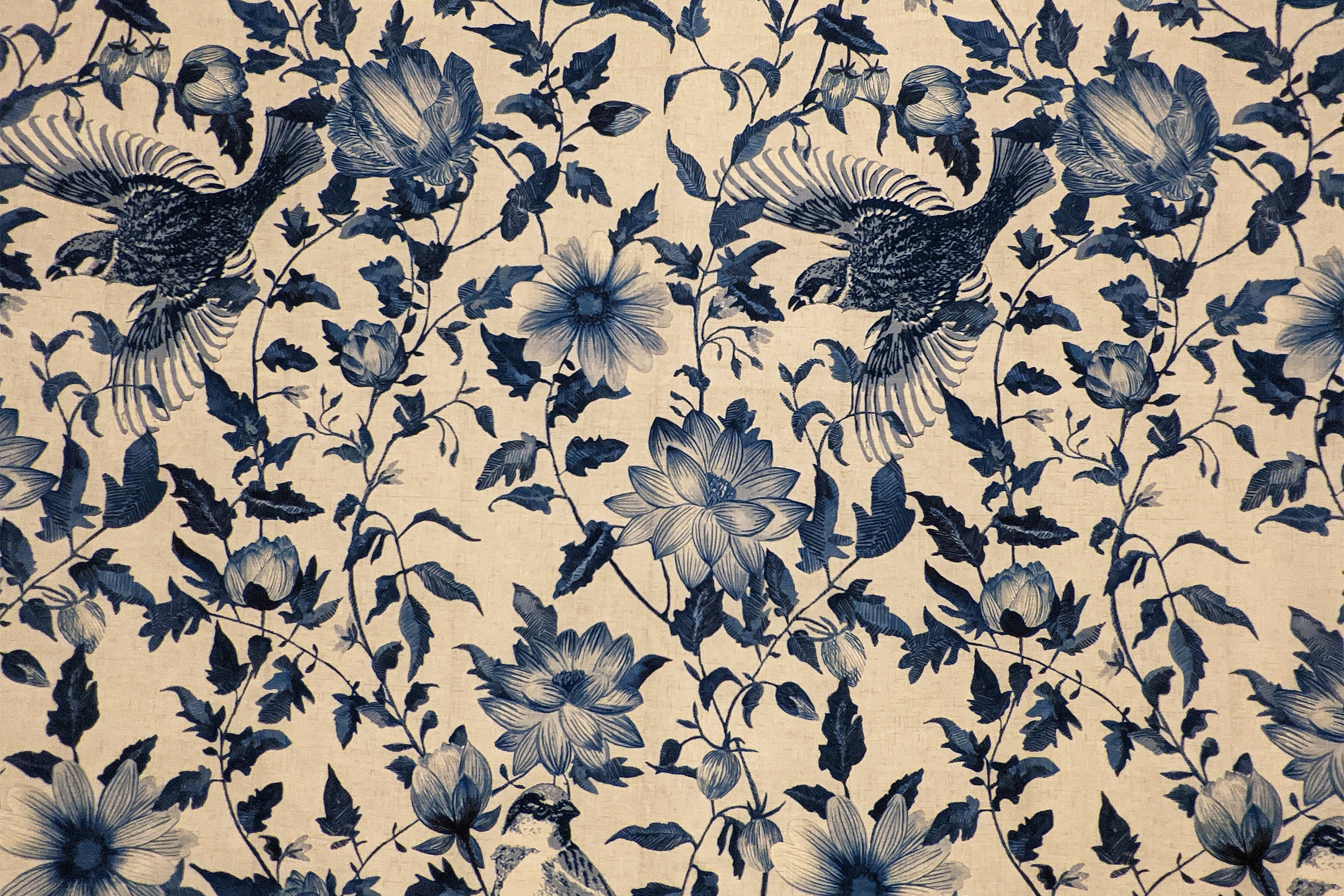 textile featuring sparrow by Regina Gregorio