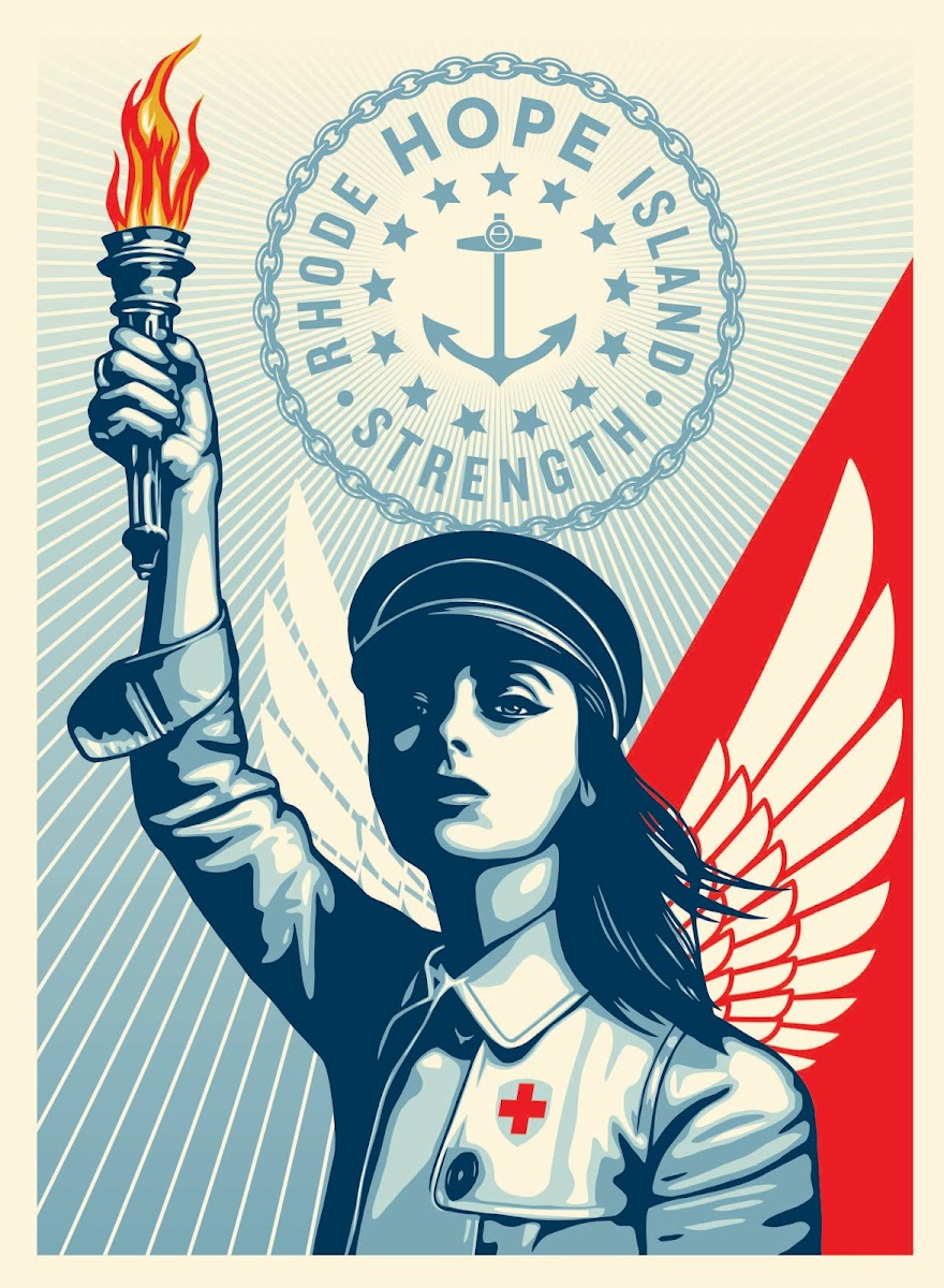 Shepard Fairey 92 IL Hope for RI poster