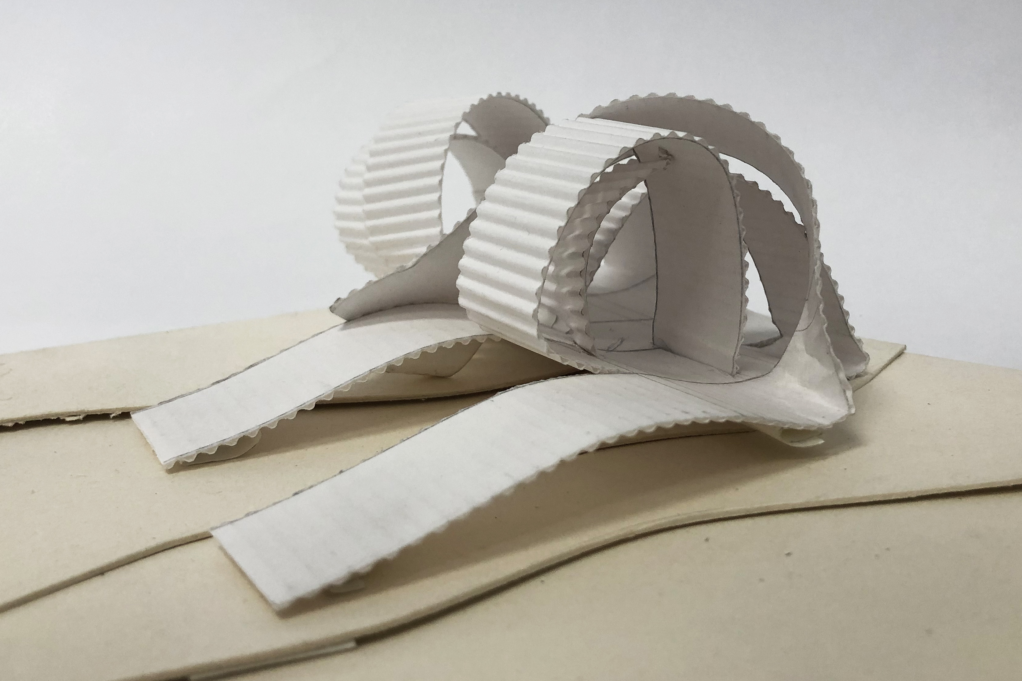 model of pavilion in paper