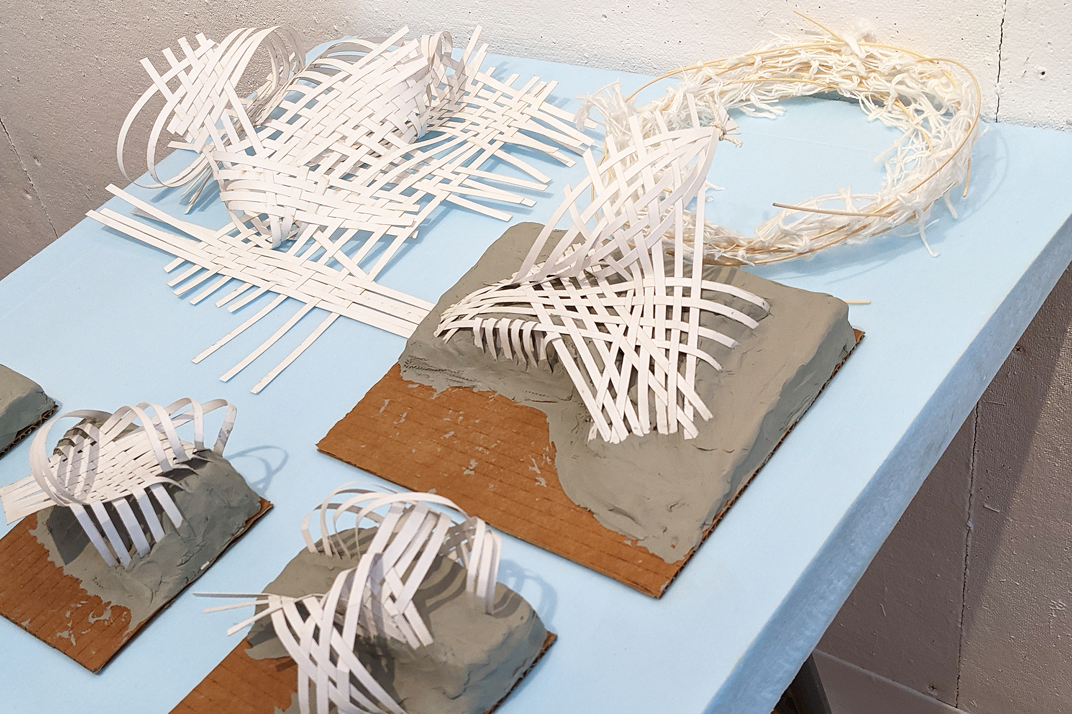 paper models of woven structures proposed by Yumeng Yan