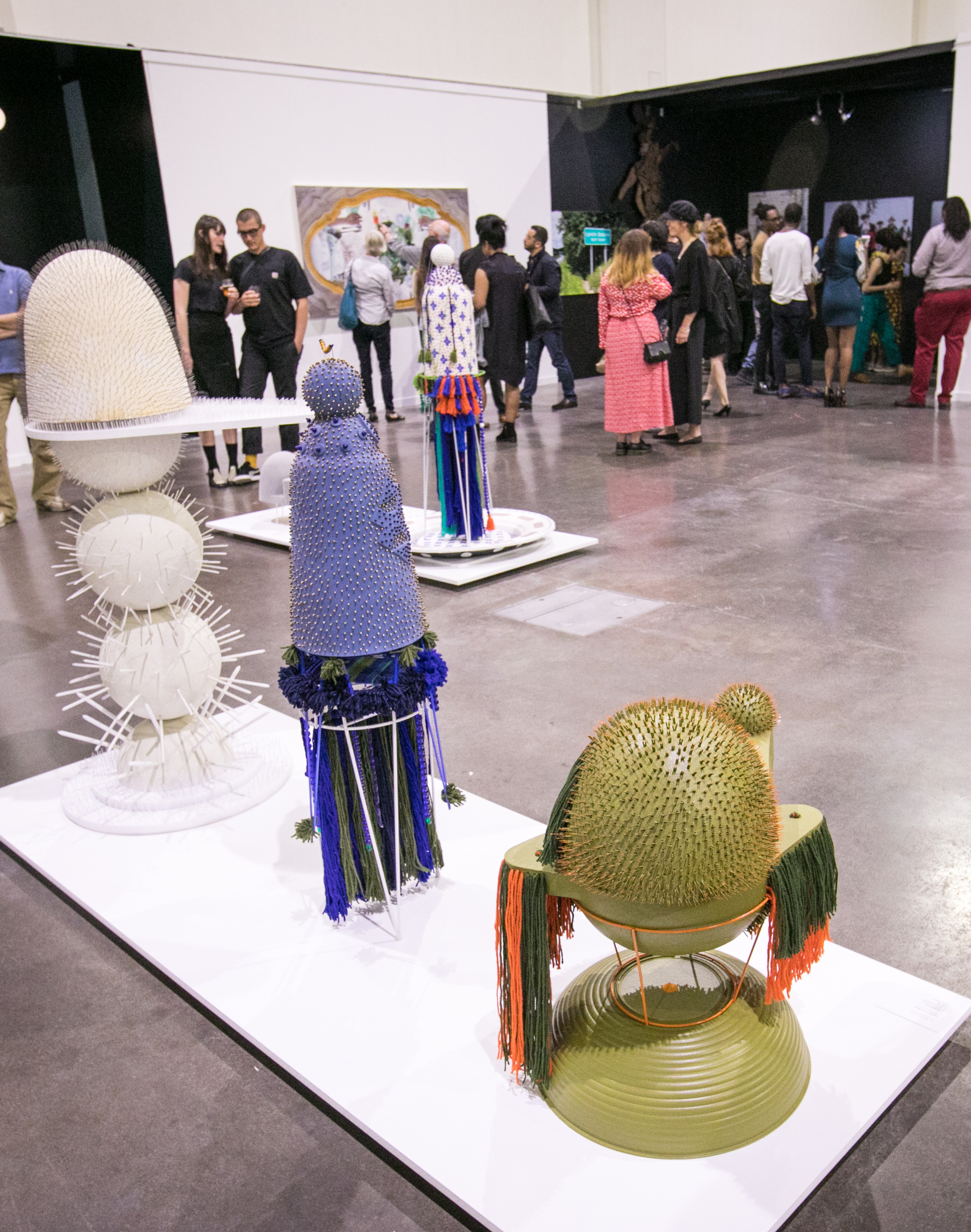 Ceramic objects on display at the Grad Show