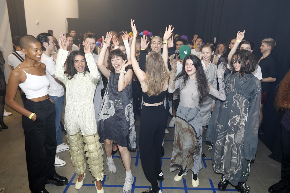 Student designers celebrate backstage at Collection 19 New York Fashion Week