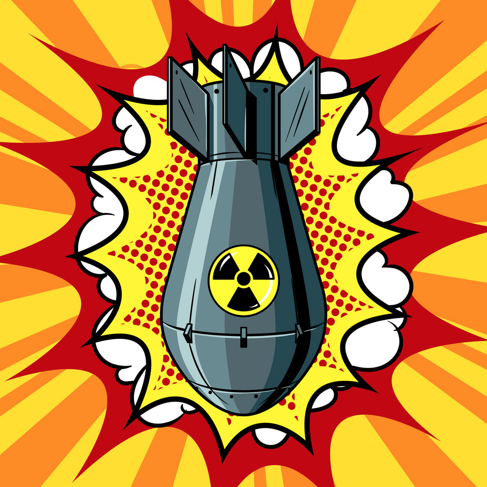 Illustration of nuclear bomb