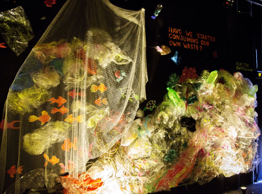 Mudita Pasari MA 17's installation highlighting plastic waste