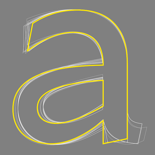graphic lowercase letter a