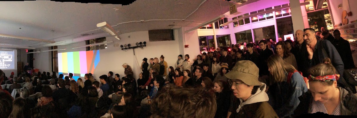 Panoramic view of crowd in the Color Lab