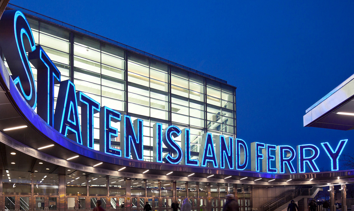 Staten Island ferry sign