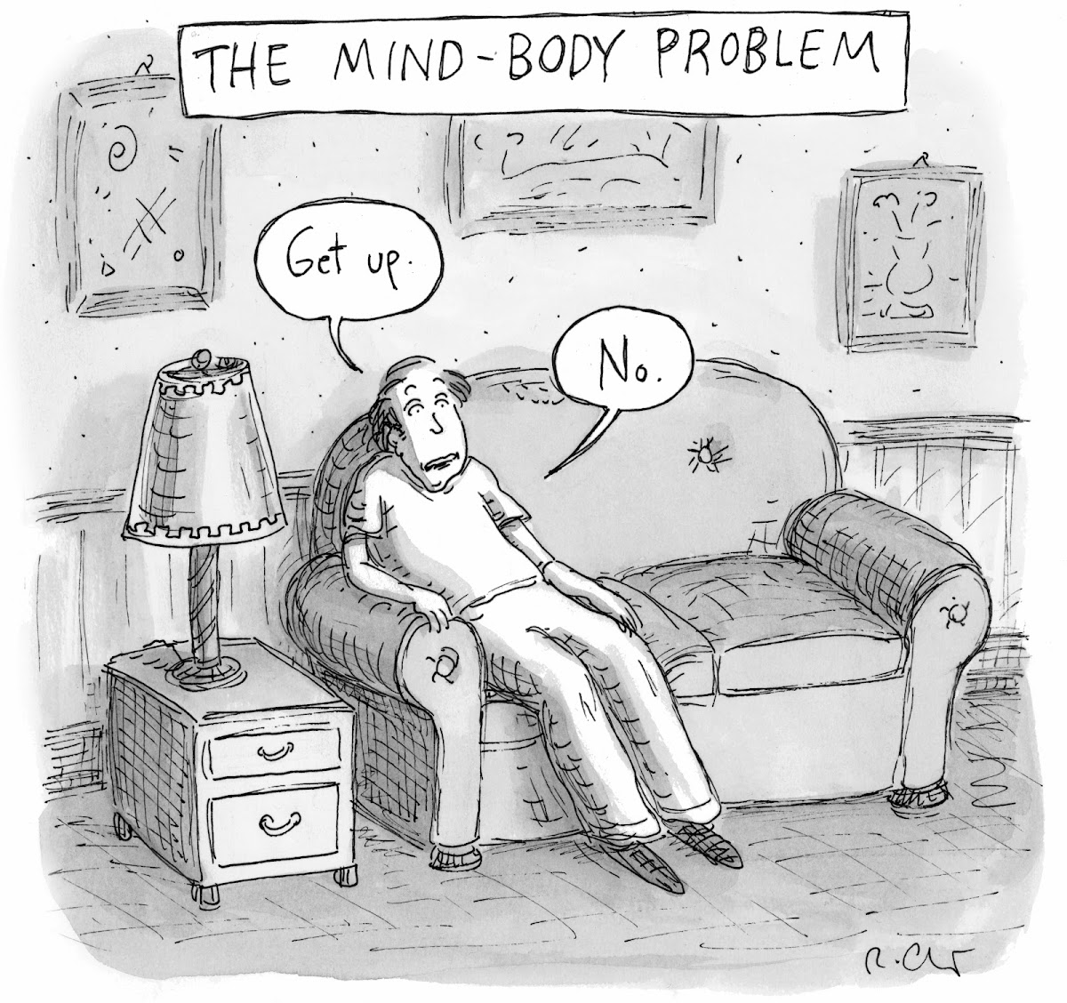 The Mind Body Problem, comic sketch by cartoonist Roz Chast 77 PT