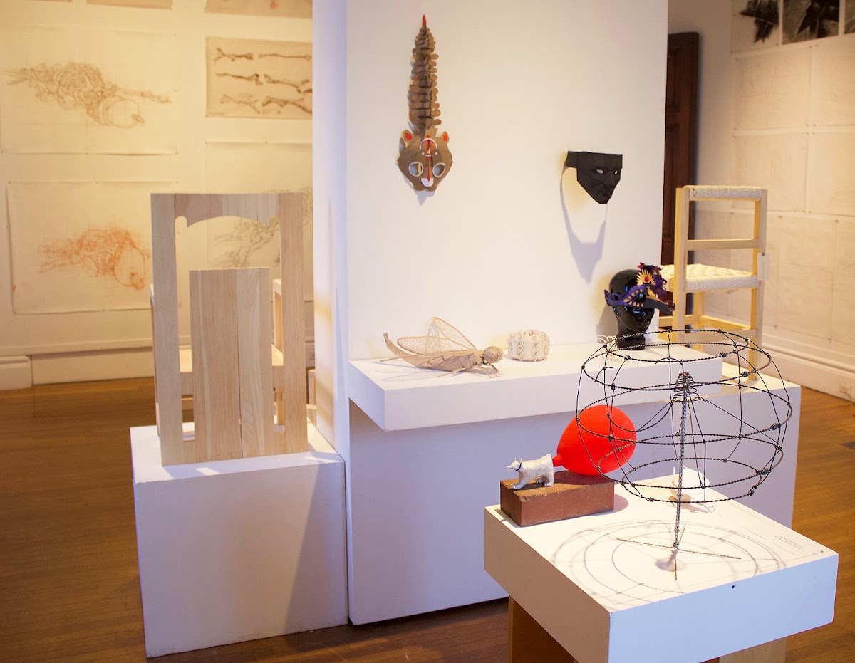 Wooden objects on view at the EFS Triennial
