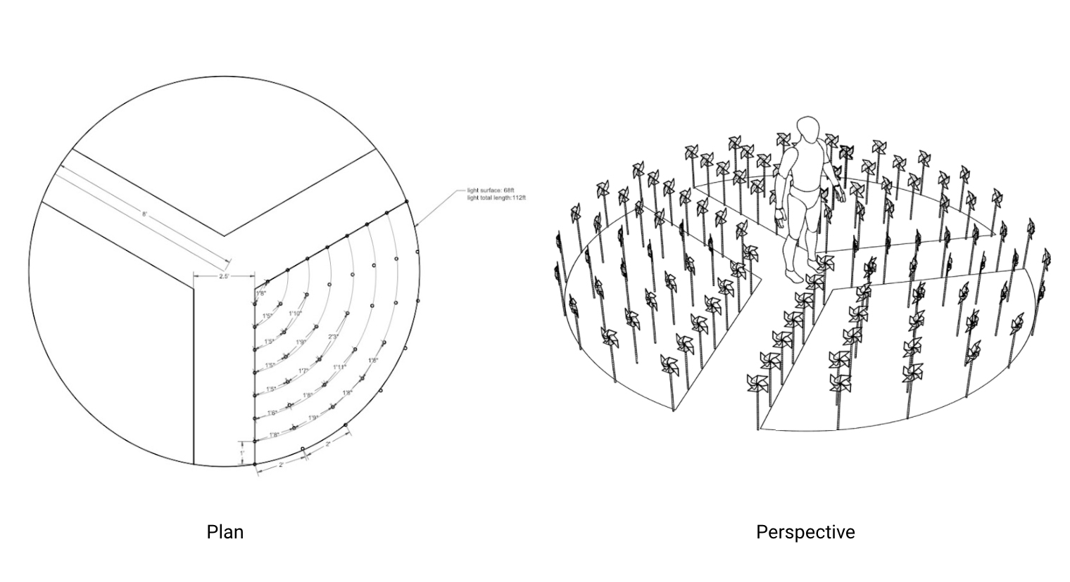 sketch of pinwheel plan