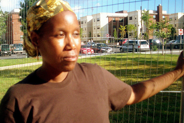 Director of Research Soul Brown at the Mystic River Public Housing project in Somerville, MA