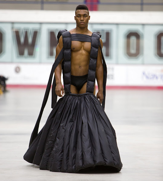Model wearing a piece from Jamall osterholm 17 AP's collection