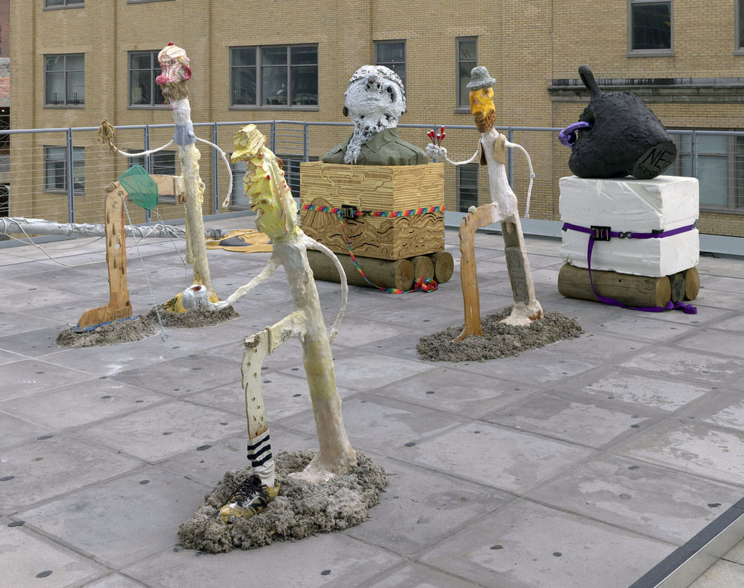 Nicole Eisenman 89 PT's Procession sculptural installation